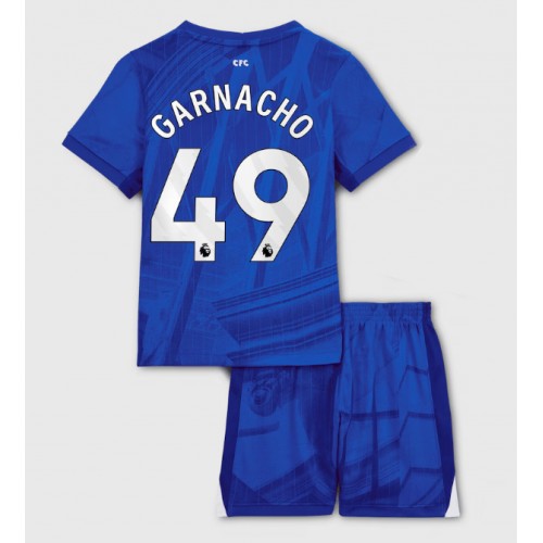 Chelsea Alejandro Garnacho #49 Hemmaställ Barn 2025-26 Kortärmad (+ Korta byxor) Chelsea Alejandro Garnacho #49 Hemmaställ Barn 2025-26 Kortärmad (+ Korta byxor)